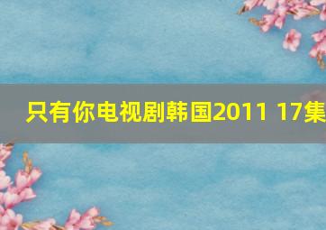 只有你电视剧韩国2011 17集